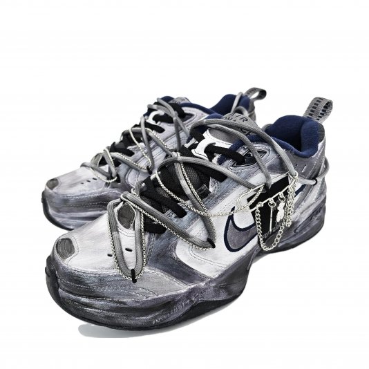 [ CUSTOM ] Air Monarch 4 Kilt Pin Dirty Faded Dark Gray